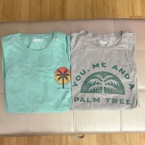 Old Navy Sz XXL Palm Tree Graphic Tees Set